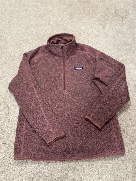 Patagonia Better Sweater Women's 1/4 Zip Fleece Pullover - Dusty Rose - Picture 3 of 7